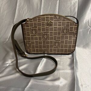 Brown Patterned Crossbody Bag